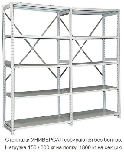 Стеллаж металлический ТСУ 5.15.2 (2500х1560х800) 4